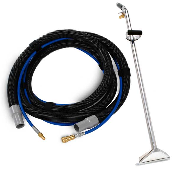 EDIC Single-Jet, 10” SS Wand & 15’ Vac/Sol Hose Assy (w/ Universal fittings)