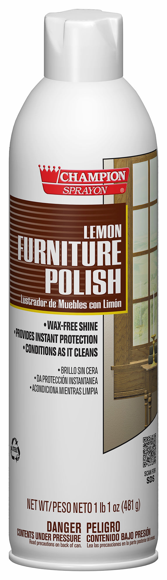 Chase Products - Lemon Furniture Polish - 17oz - Lemon Scent - 12/cs - Mfg #438-5136