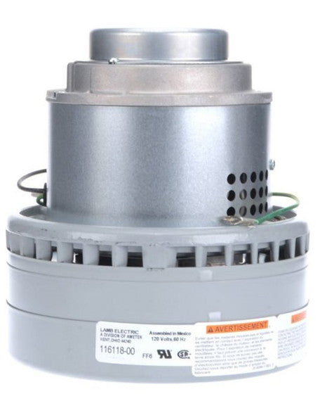 Ametek Vacuum Motor 117511-00 - PD, 120v, 2 stage, 7.2D - Fits Minuteman 831524