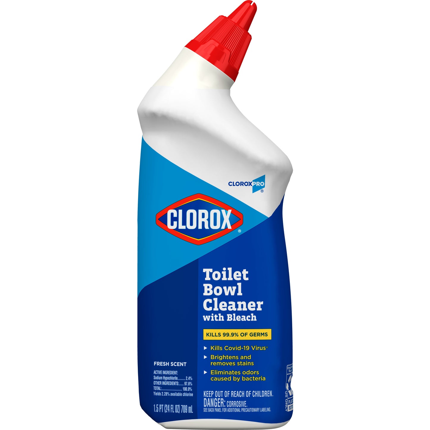 Clorox Toilet Bowl Cleaner w/ Bleach - 24oz - Fresh Scent - 12/cs - Mfg #00031