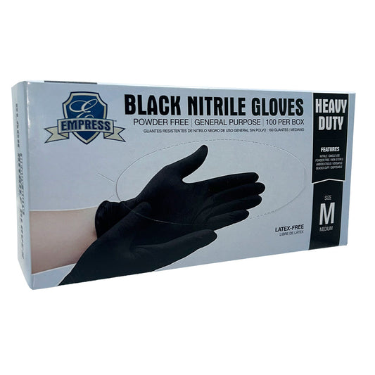 Empress Nitrile General Purpose Exam Glove - 5 mil - Powder Free - Medium - Black - 1000/cs - Mfg #ENHDGPPFBLKM5