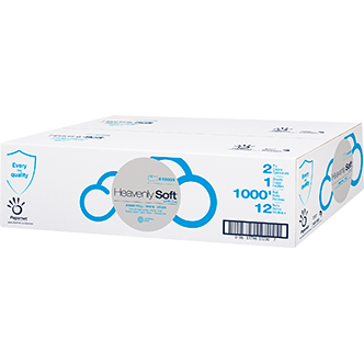 Sofidel Heavenly Soft Jumbo Jr. Toilet Tissue - 2ply - 1000' rolls - 12/cs - Mfg #410035