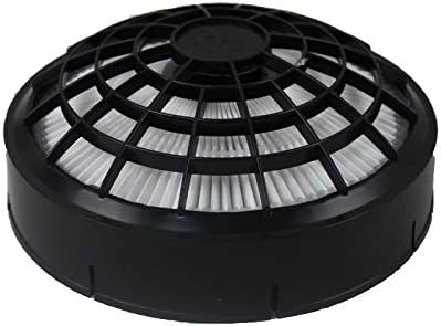 A black Hepa Dome Filter designed for use with ProTeam backpack vacuums.