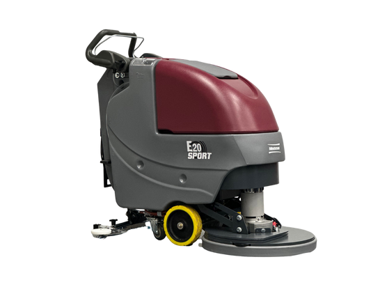 Minuteman E 20 Sport Disc Traction Drive AutoScrubber w/on-board charger w/ 20" Pad Driver - w/ 12V - 155AH Lead Acid Batteries