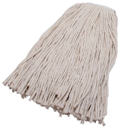 Performance Plus #20 Cotton Cut End Wet Mop - Narrow Band - 4 ply - White - 12/cs