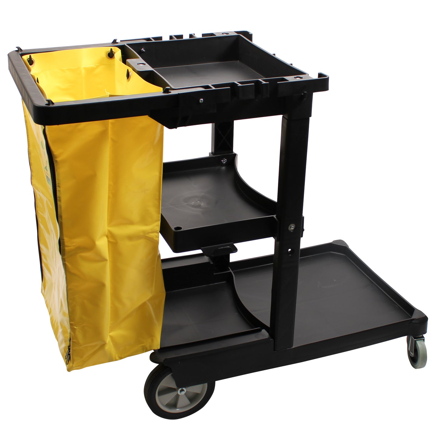Performance Plus Janitor Cart 3 Shelf - Black - Each