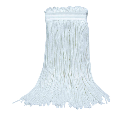 Rayon Floor Finish Mop - White - w/ Narrow Band -  24oz - 4 ply - 12cs - Mfg #RM-30024