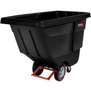 Rubbermaid Tilt Truck 450lb - Black - .5 Cubic Yard - Utility Duty - Mfg #FG130400BLA - Sold as Each