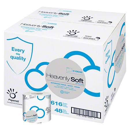 Sofidel Heavenly Soft Bath Tissue - 2 ply - 3.75" x 4" - 616 sheets - 48/cs - Mfg #410046