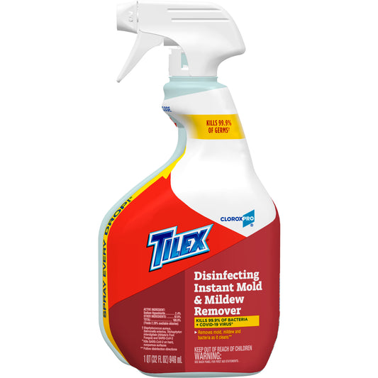 Clorox Tilex Instant Mildew Remover - Spray Disinfectant - 32oz - 9/cs - Mfg #35600