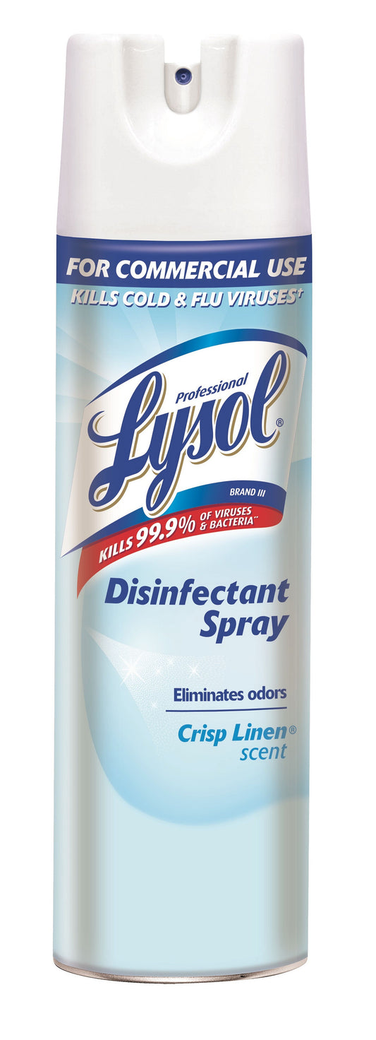 Reckitt Benckiser Lysol Disinfectant Spray - Crisp Linen - 19oz - 12/cs - Mfg #74828