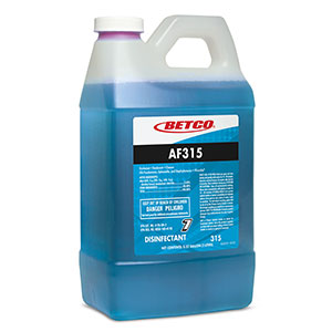 Betco AF315 Neutral Ph Disinfectant, Cleaner, and Deodorizer - 4 @ 2 liters/cs