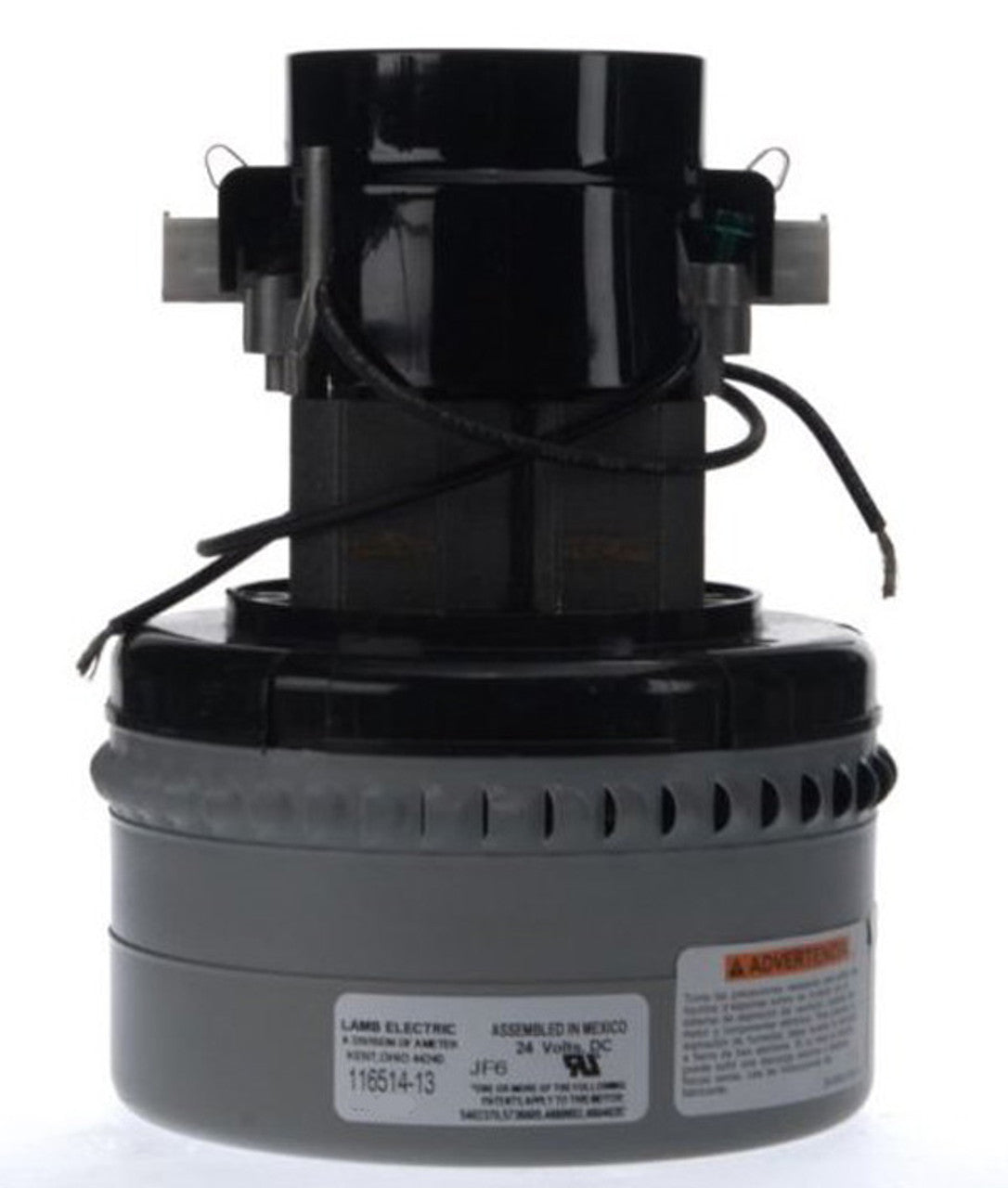 Ametek Vacuum Motor 116514-13 - PD 24v, 3 Stage - 5.7D - w/ 1.5"  inlet tube - Fits Factory Cat / Tomcat 5-225