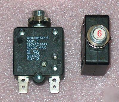 Circuit Breaker - Push Button - 5 AMP, 250VAC/50VDC Type 1