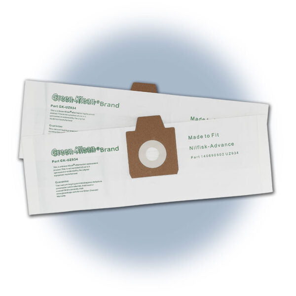 Replacement Vacuum Bags - Advance UZ934 & UZ932 - 10 packs of 10 bags/case (100)