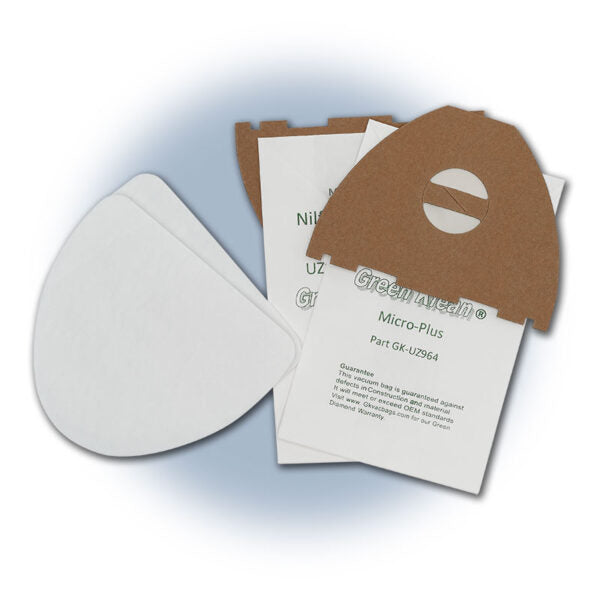 Replacement Vacuum Bags - Advance UZ964 Hip Vac (includes 2 filters / pack) 10 packs of 10 bags/case (100)