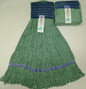 Wet Mop Looped End Cotton/Synthetic Blend - Green - Large - w/ Wide Band - 12/cs - Mfg #CLM-303LWG