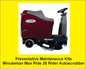 Preventative Maintenance Minuteman Max Ride 26 Rider Autoscrubber - replacement squeegee set (Primothane)