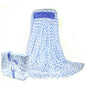 Rayon Floor Finish Mop Candy Striped Blue/White w/ Narrow Band - Large - 4 ply - 12cs - Mfg #LM-203LCS