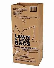 Novolex - Duro Lawn & Leaf Plain 50# Basis Bag Kraft 16" x 12" x 35"