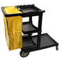 Performance Plus Janitor Cart 3 Shelf - Black - Each