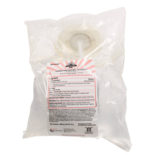 Performance Plus Foaming Hand Sanitizer - Clear - w/ Light Linen Scent (Alcohol Free) - 1000ml - 6/cs