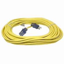 Power Cord - 50 Ft., 14/3 STW, 600 Volt Extension Cord, Yellow