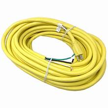 Power Cord - 75 Ft., 14/3 STW, 600 Volt Power Cord, Yellow, - No End Plug