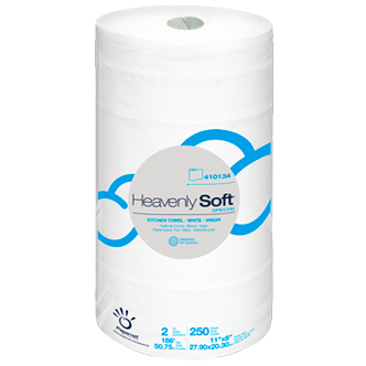 Sofidel Heavenly Soft Kitchen Roll Towel - 2ply - 8" x 11" - 250 sheets per roll - 12/cs - Mfg #410134 / 52233