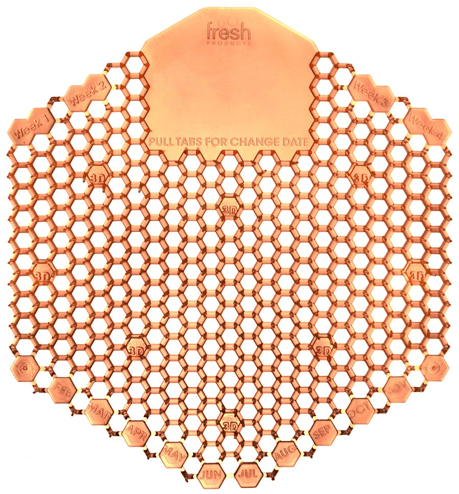 Fresh Products Wave 3D Urinal Screen - Mango Scent - 10/box - Mfg #3WDS-F-04-BX