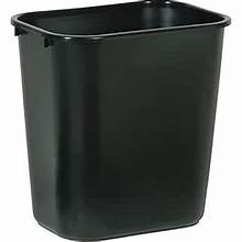 Rubbermaid Medium Wastebasket 28qt - Black - Each - Mfg #FG295600BLACK