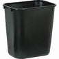 Rubbermaid Medium Wastebasket 28qt - Black - Each - Mfg #FG295600BLACK