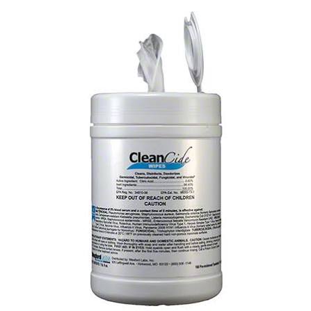 Wexford Labs Cleancide Disinfecting Wipes - 160ct - 12/case