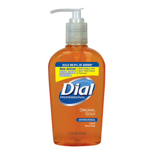 Dial Gold Liquid Hand Soap - Antibacterial - 7.5oz - 12/cs - Mfg #84014