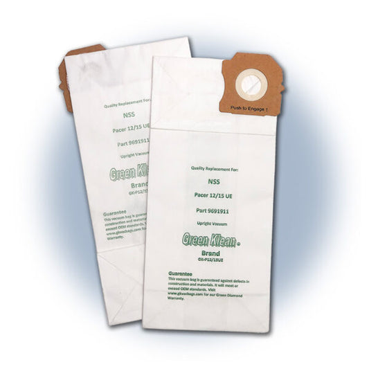 Replacement Vacuum Bags - NSS Pacer 12/15 UE upright - 10 bags/pkg - 10/case (100)