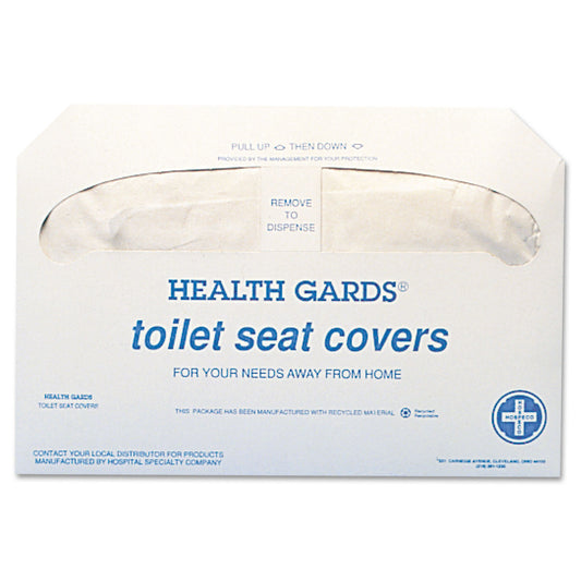 Hospeco Health Gards Toilet Seat Covers - White - 1/2 fold - 5000/cs - Mfg #HG-5000