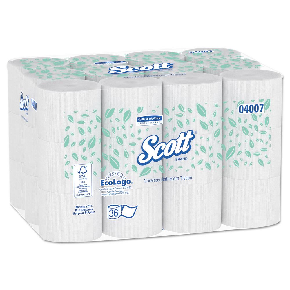 KC Coreless Toilet Tissue - 4" x 3.94" - 1000 shts - 36/cs - Mfg #04007