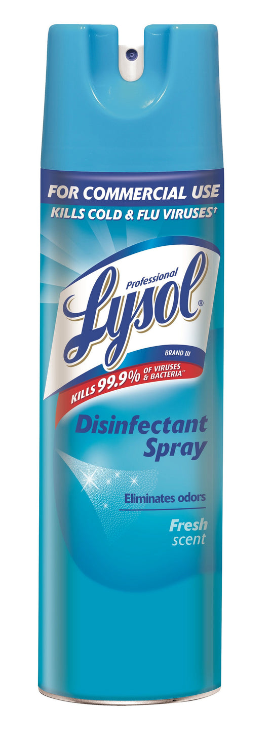 Reckitt Benckiser Lysol Disinfectant Spray - 19oz - Fresh Scent - 12/cs - Mfg #04675