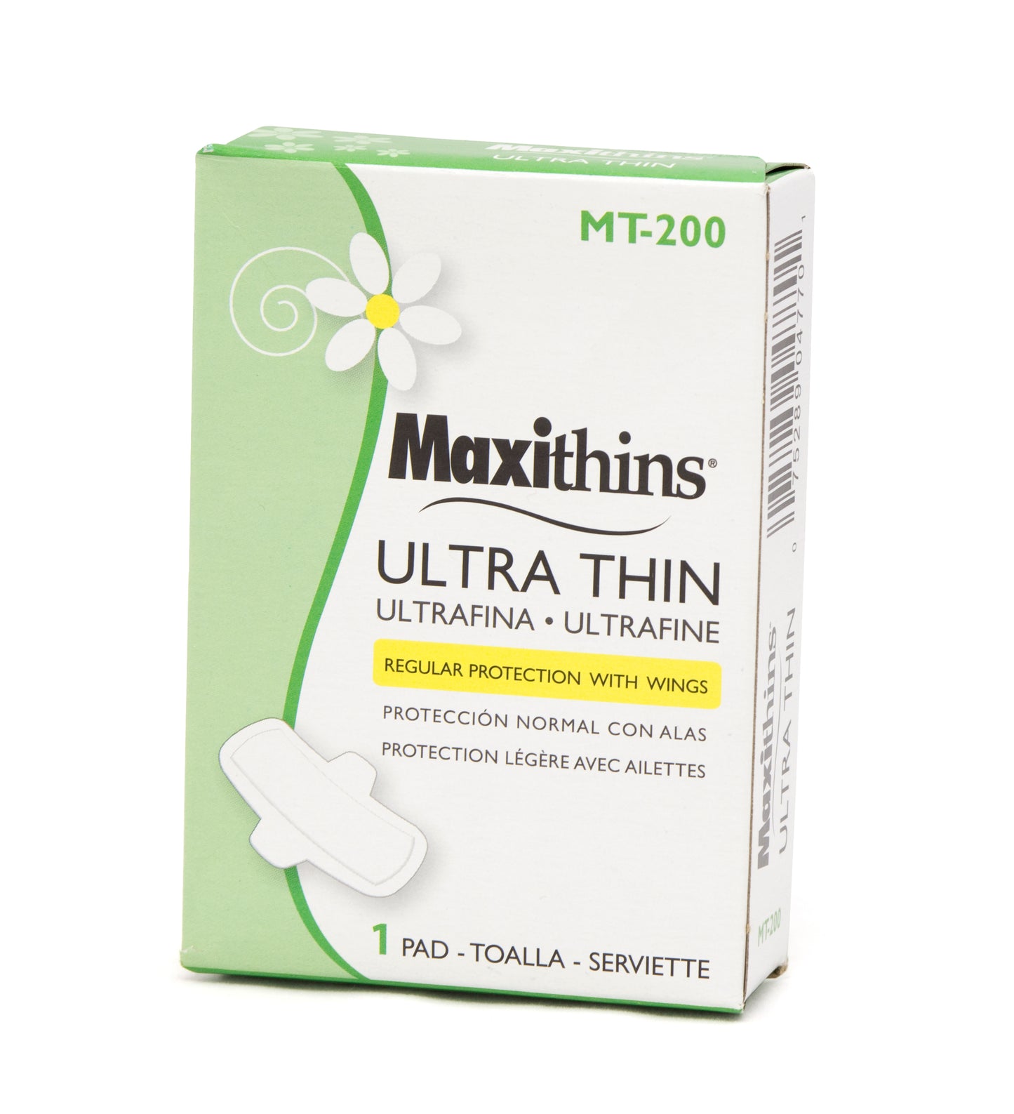 Hospeco Maxithins Ultra Thin w/ Wings - #4 Box - 200/cs - Mfg #MT-200