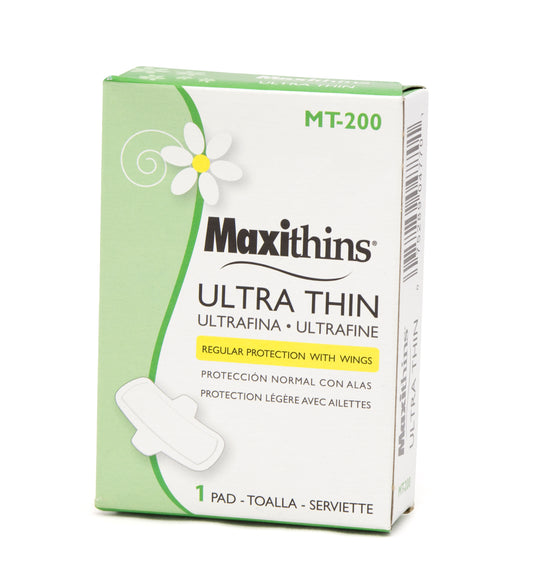 Hospeco Maxithins Ultra Thin w/ Wings - #4 Box - 200/cs - Mfg #MT-200