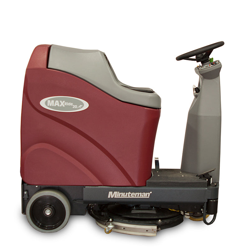 Minuteman Max Ride Sport 20” Disc Automatic Scrubber w/ 155ah Lead Acid Batteries - Onboard charger  w/ 20" Pad Driver
