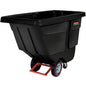 Rubbermaid Tilt Truck 450lb - Black - .5 Cubic Yard - Utility Duty - Mfg #FG130400BLA - Sold as Each