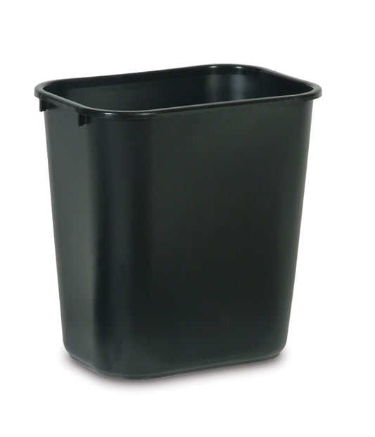 Rubbermaid Medium Wastebasket 28qt - Black - Each - Mfg #FG295600BLA