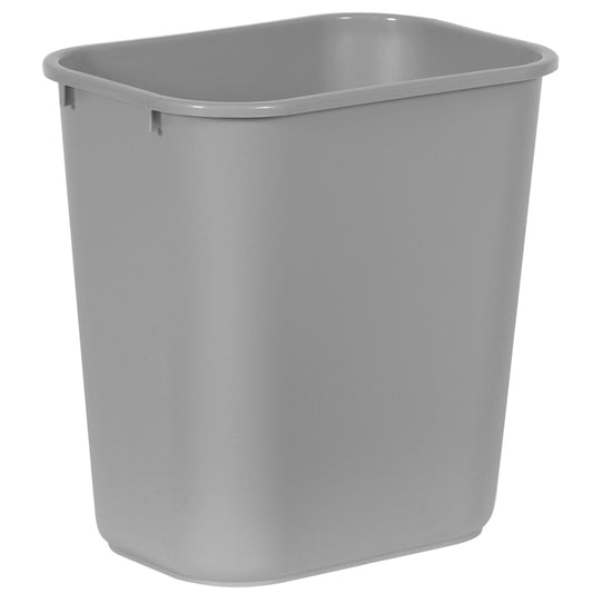 Rubbermaid Medium Wastebasket 28qt - Gray - Each - Mfg #FG295600GRAY