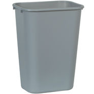 Rubbermaid Large Wastebasket 41qt - Gray - Each - Mfg #FG295700GRAY