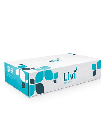 Solaris Livi VPG Select Flat Box Facial Tissue - White - 2 ply - 8.37" x 8.07" - 100 sheets per box - 30/cs - Mfg #11513