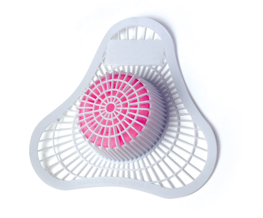 Hospeco Health Gards Para Urinal Screen w/ Block - Pink color - Cherry Scent - 12/cs - Mfg #01991