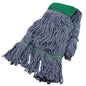 Performance Plus Blue Blended Looped End Wet Mops - Medium w/ Wide Band - 12/cs - Mfg #P28312